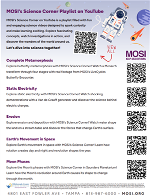 MOSI'S Science Corner Playlist on YouTube